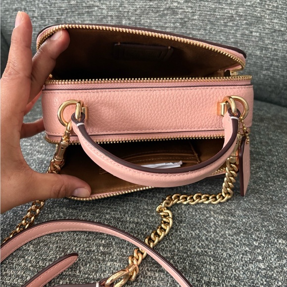 Coach Pink Leather Cosmetic Graphic Top-Handle Crossbody - Picture 6 of 8